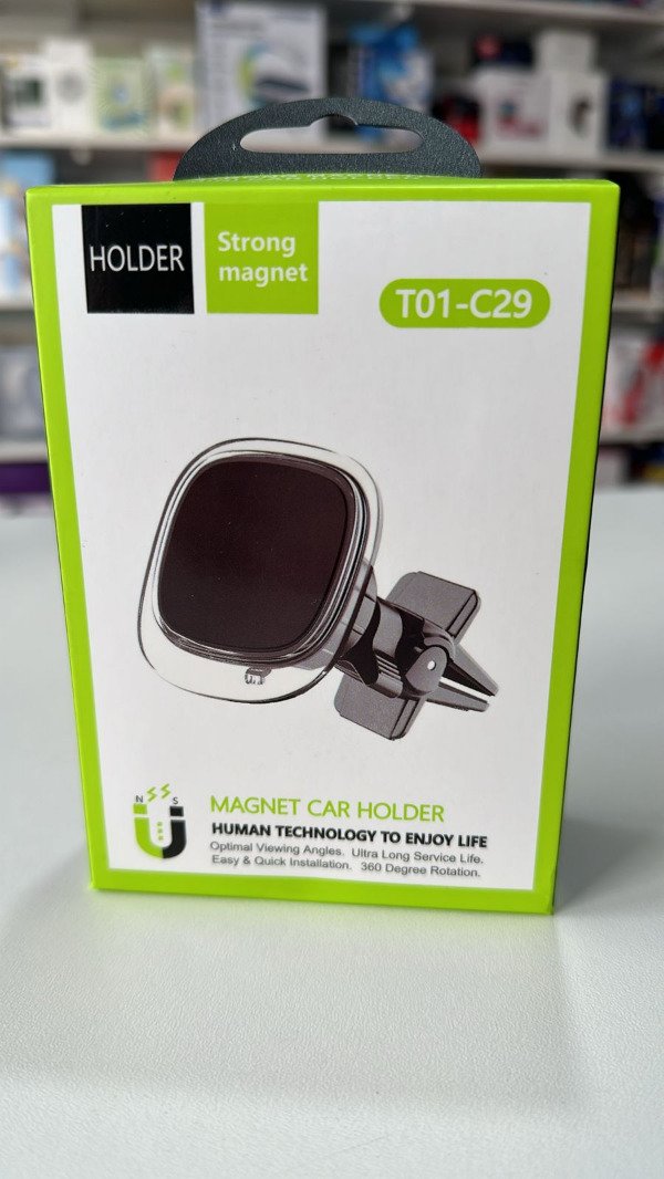Producto - SOPORTE AUTO MAGNETICO PARA REJILLA T01 CAJA VERDE