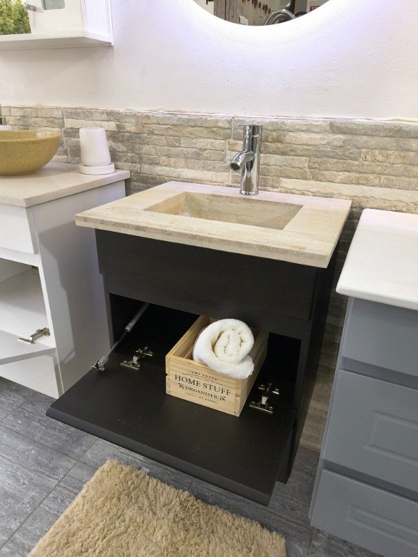 Producto - Vanitory de 50cm colgante (travertino) - 4
