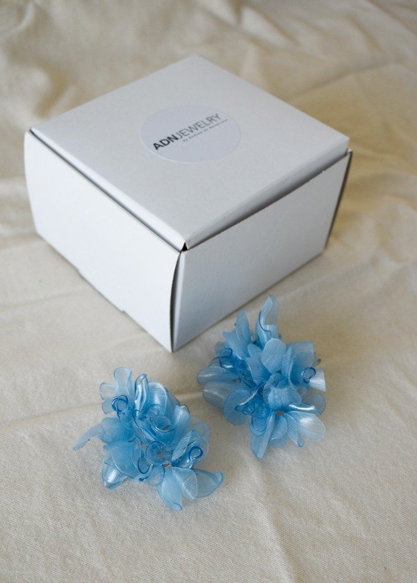 Producto - Aros Clip celestes ADN Jewelry - 1