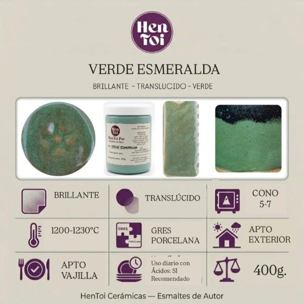 Producto - HenToi Pot - Verde Esmeralda - 12