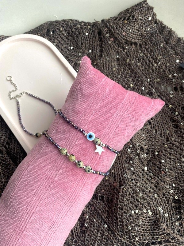 Producto - Pulseras cristal violeta tornasol - 3