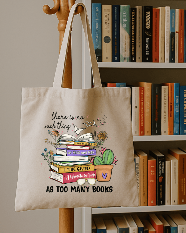 Producto - Tote bag "Too many books" versión 1