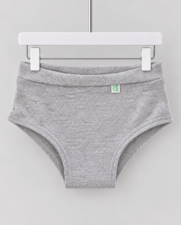 Producto - Bombacha Alta sin elástico Gris melange - 0