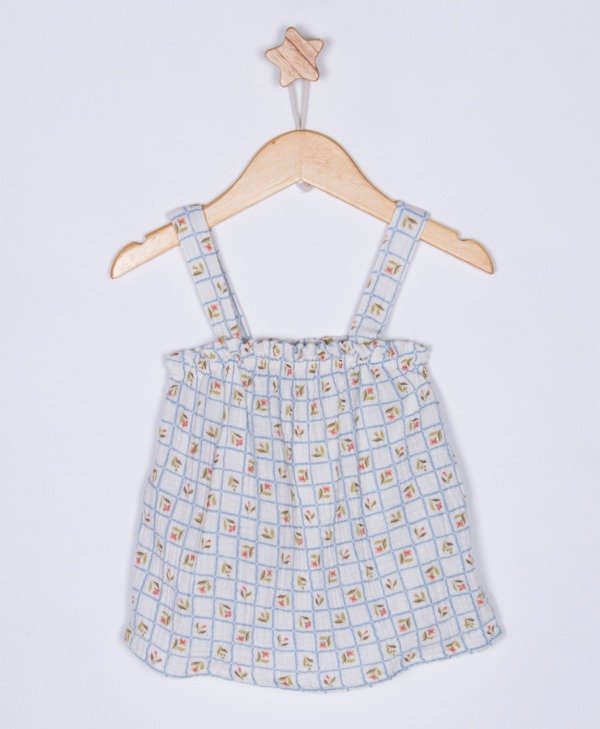 Producto - BLUSA ALOHA SQUARES CELESTE