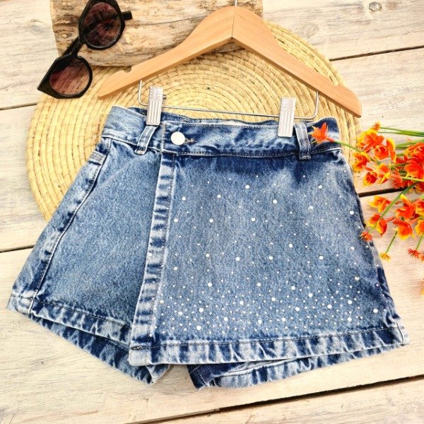 Producto - Pollera Short Denim Brillitos (SH37)