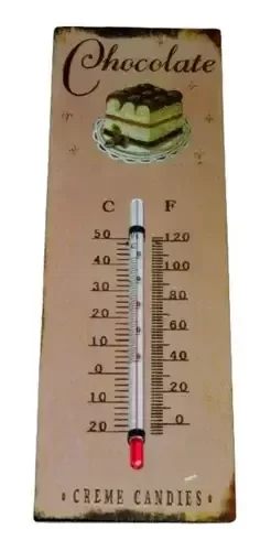 Producto - Termometro De Pared De Chapa Alto 25 Cm