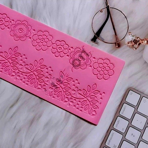 Producto - Silicon puntillas flores y hojas