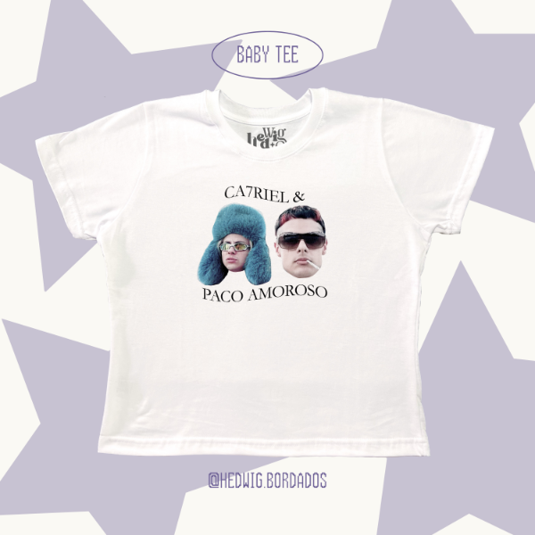 Producto - Baby Tee "Tiny CA7RIEL Y PACO"