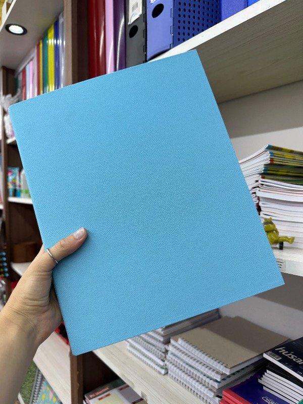 Producto - Carpeta A4 Lomo Ancho Celeste Pastel