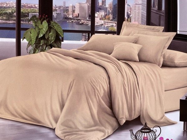 Producto - JUEGO DE SABANAS QUEEN COLOR CAMEL