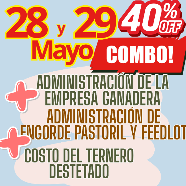 Producto - COMBO 3 CURSOS:Gestión Ganadera + Costo del Ternero + Engorde Pastoril y Feedlot