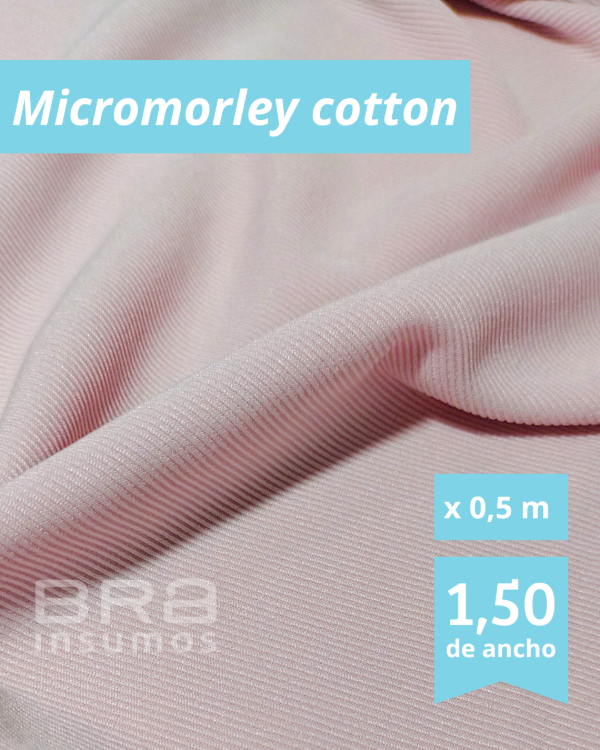 Producto - Micromorley cotton 1,5 m de Ancho - Rosa (x 1/2 Metro) - 1
