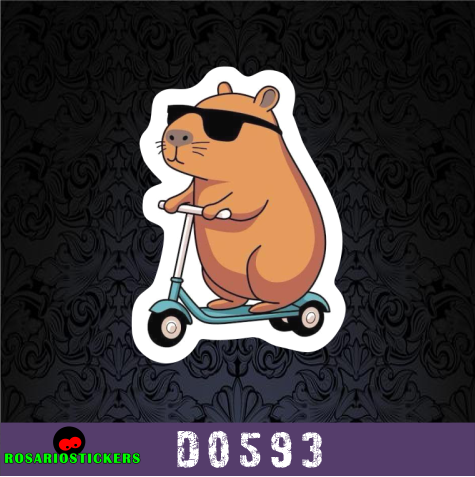 Producto - D0593 - Capibara en monopatín