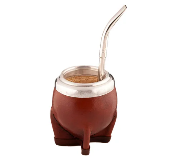 Producto - Mate Torpedo Uruguayo Calabaza Premium + Pico Loro Acero inox Color Marrón