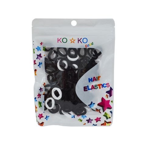 Producto - COLITA PARA EL PELO BLANCA/NEGRA KOKO X100 UNIDADES