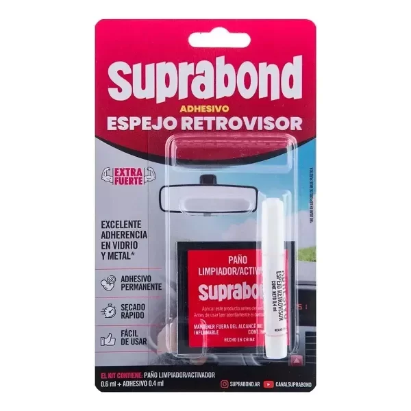 Producto - Adhesivo Suprabond Espejo Retrovisor - Pegamento Parabrisas