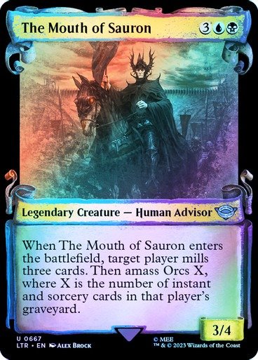 Producto - The Mouth of Sauron #667 Scroll Showcase Foil  The Lord of the Rings
