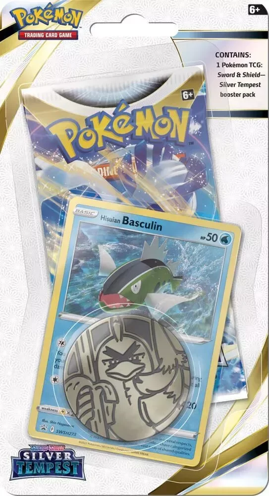 Producto - Silver Tempest Checklane Blister 1 Booster Pack 1 Moneda Carta Promo Basculin