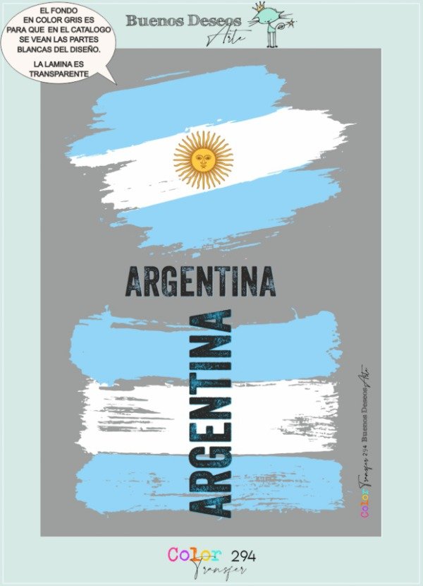 Producto - Lámina DTF TEXTIL Colección Orgullo Argentino - 294