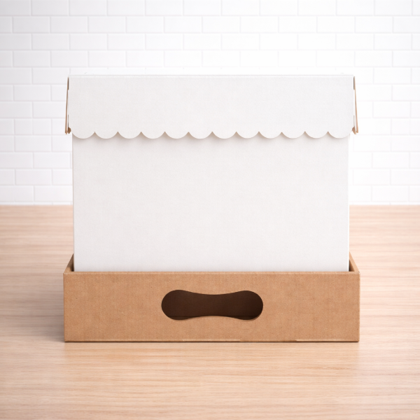 Producto - Caja Drip para torta alta 30x30x25 - base kraft reforzada - 0