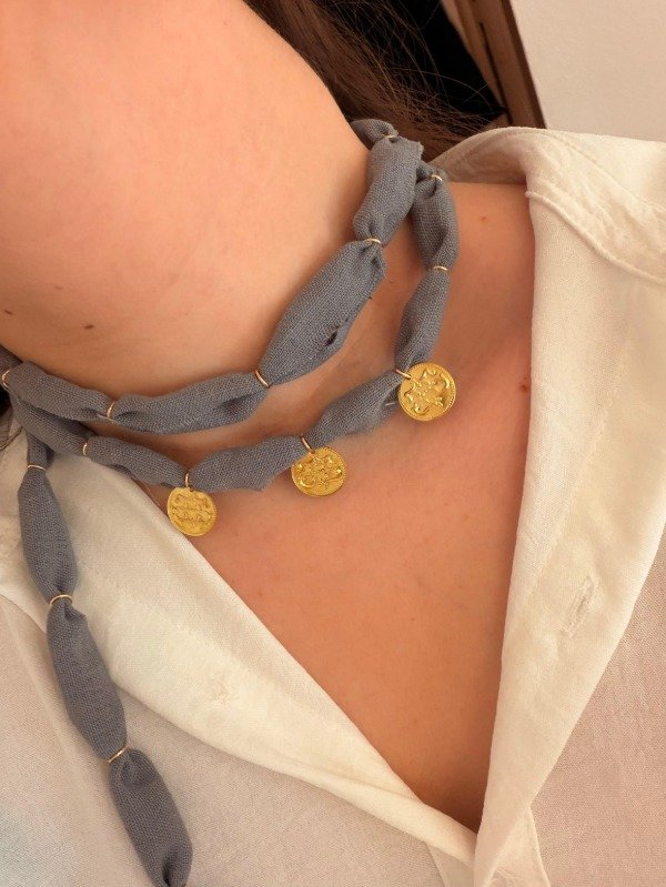 Producto - Collar Arena - Grey medalla - 2