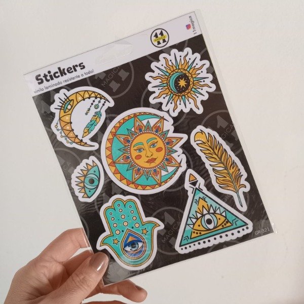 Producto - Plancha de stickers Ojos- Sol y Lunas
