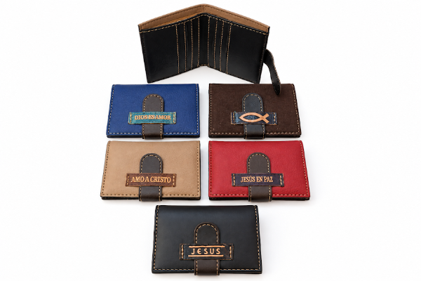 Producto - PROMO X1 BILLETERA DE CUERO CON ABROJO (11X9 CM)