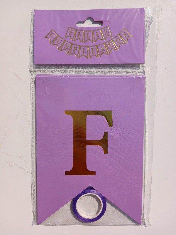Producto - Banderín Liso "FC" Lila