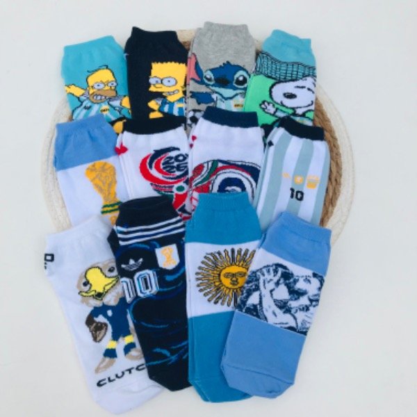 Producto - Docena Soquetes Comic Premium Surtido Argentina