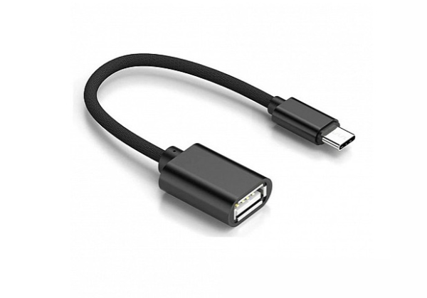 Producto - Adaptador type-C 3.1 a usb 2.0 M/H -cable 20cm -black -Netmak (NM-C104)