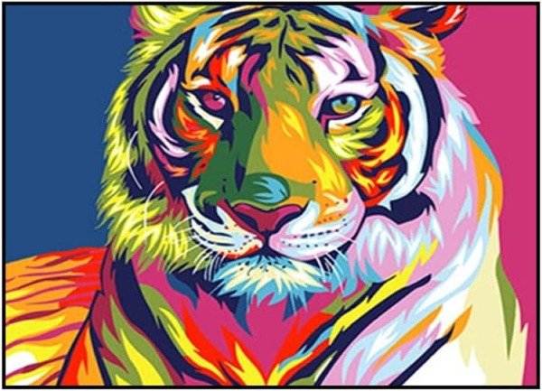 Producto - DIAMOND PAINTING 20X30 TIGRE COLORES