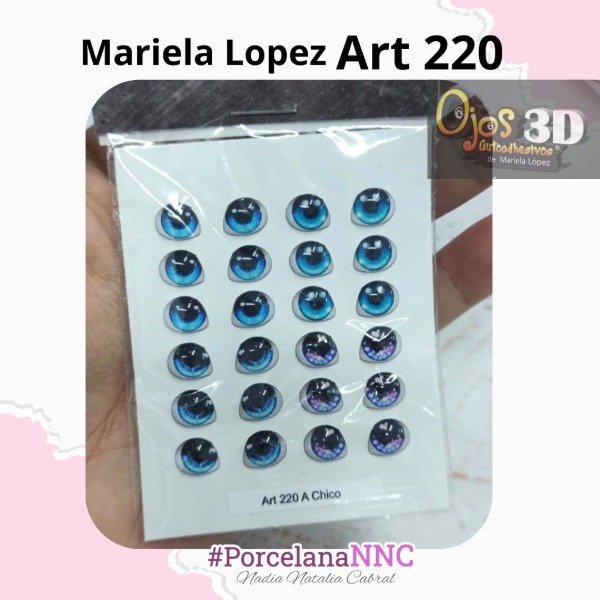 Producto - Ojito 3D art 220 AZUL