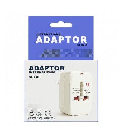 Producto - Adaptador Enchufe Universal De Viaje Blanco
