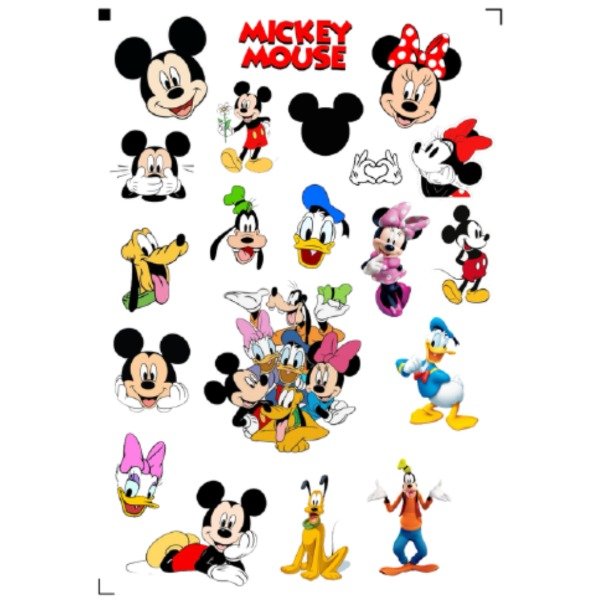 Producto - Plancha de Sticker Mickey Mouse