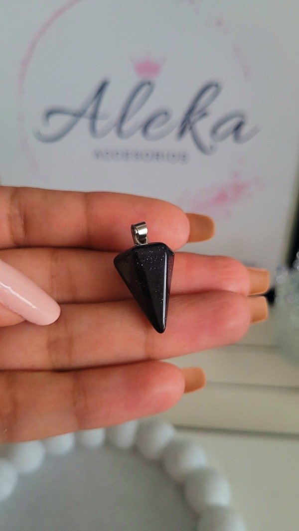 Producto - Dije péndulo de aventurina (lluvia de estrellas)