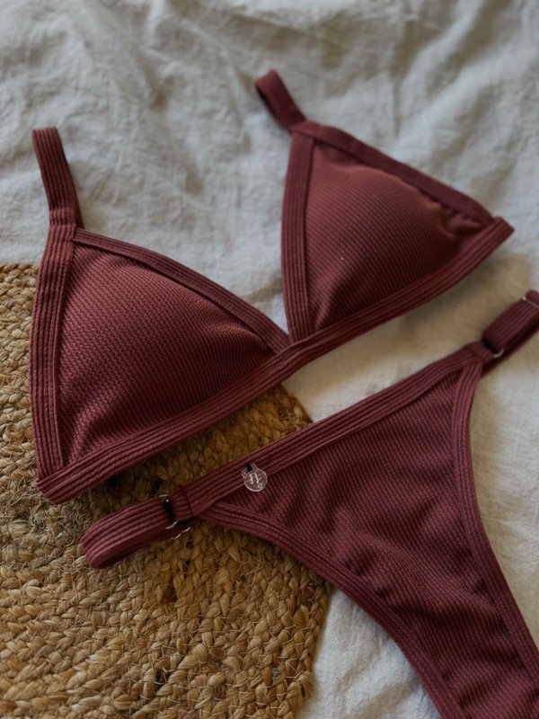 Producto - Bikini texturada María chocolate - 1