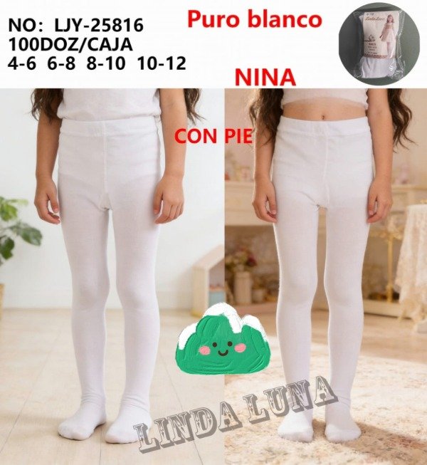 Producto - CANCAN BLANCO NIÑA LINDA LUNA 816 (x6)