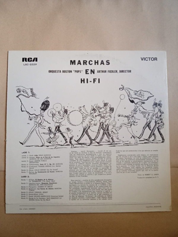 Producto - Marchas en Hi-Fi - Arthur Fiedler Boston pops - RCA sin fechar - 1