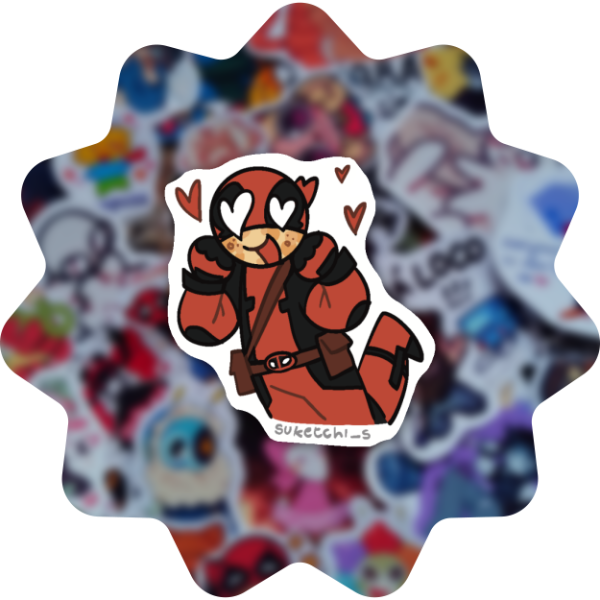 Producto - Sticker Marvel - Deadpool Love