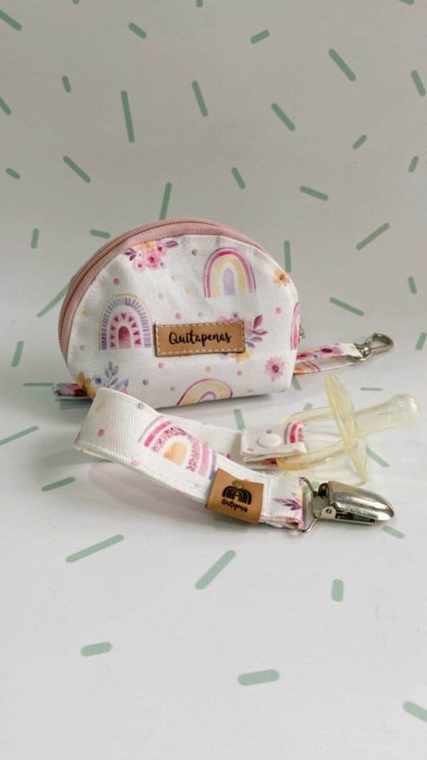 Producto - Guardachupete + Portachupete Estampa Arcoiris