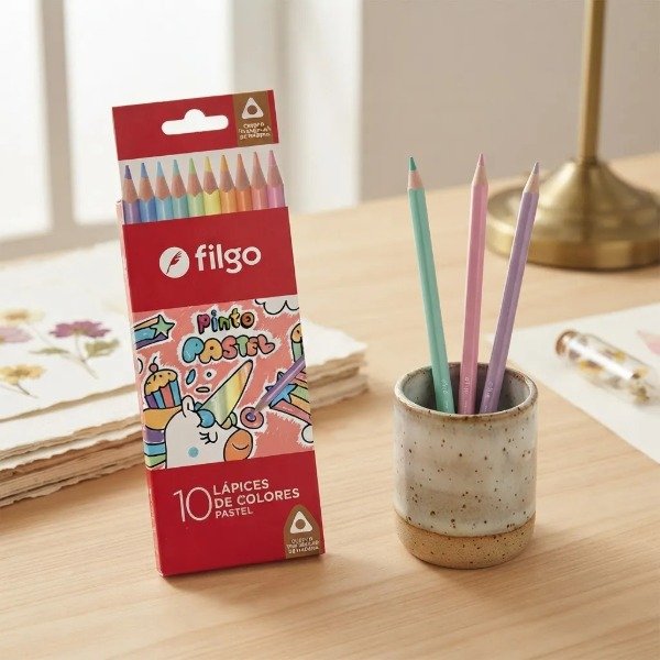 Producto - Lapices de Color Filgo X 10 Largos Pastel PN 401 E10 - 5