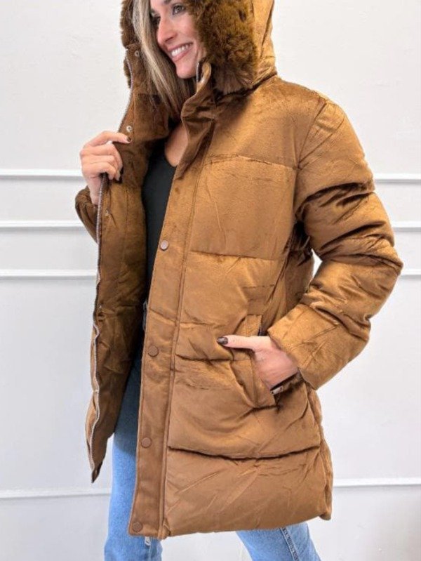 Producto - Campera abrigo piel con capucha