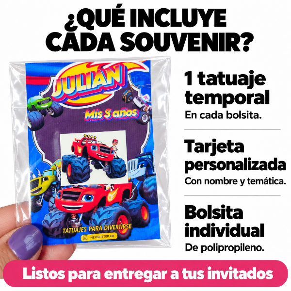Producto - Souvenirs Personalizados con 1 tatuaje temporal - 1