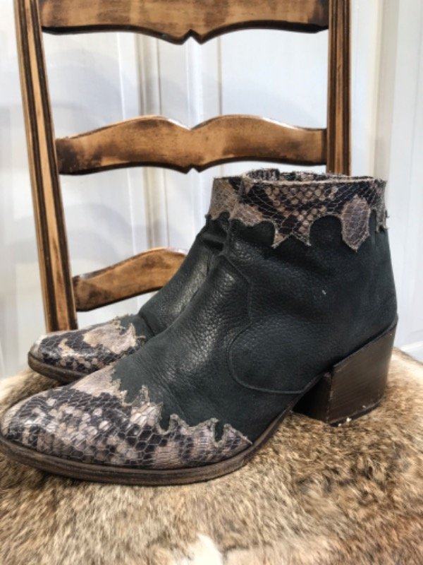 Producto - Botas MAGGIO ROSSETTO negras y reptil- Talle 38- PRECIO: 56x