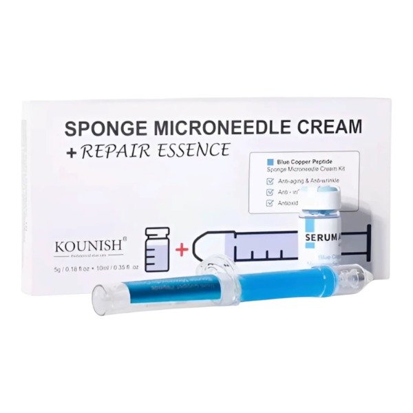Producto - KIT DE CREMA DE MICROAGUJAS ESPONJA CON PEPTIDOS KOUNISH
