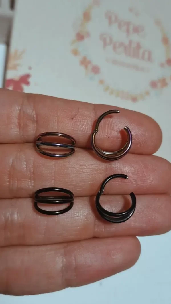 Producto - Piercing de Acero Argolla Triple (unidad)