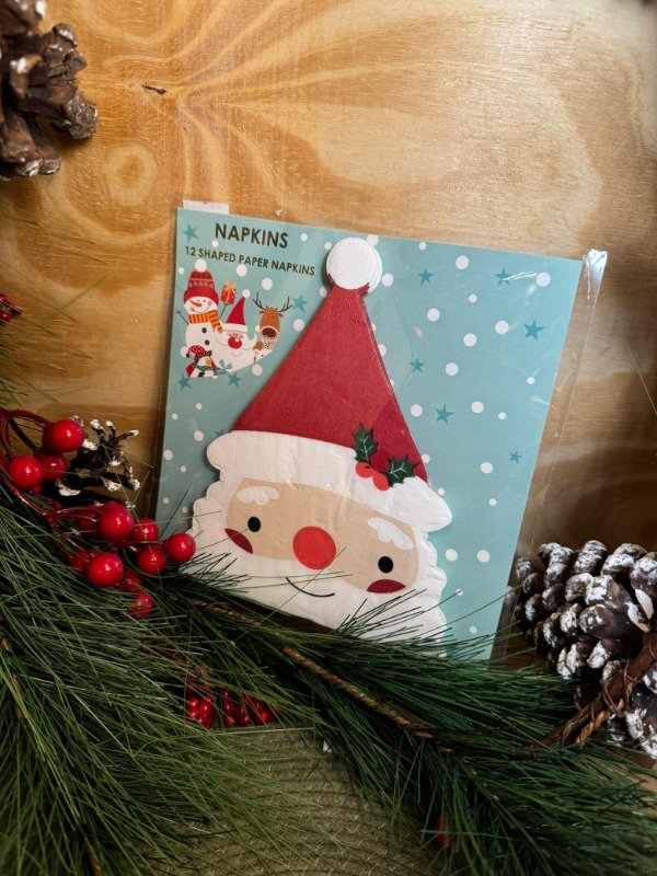 Producto - Servilletas x 12 Cara Santa con muerdago (Efectivo: 7.920)
