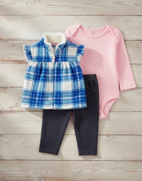 Producto - Conjunto Carter's chaleco escocés - 0
