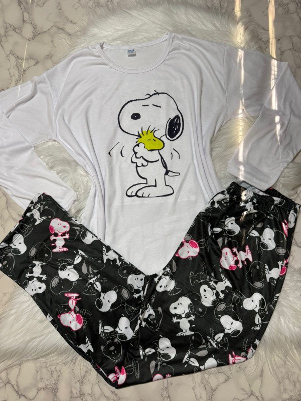 Producto - Pijama animado modal soft pantalón y remera manga larga - Snoopy