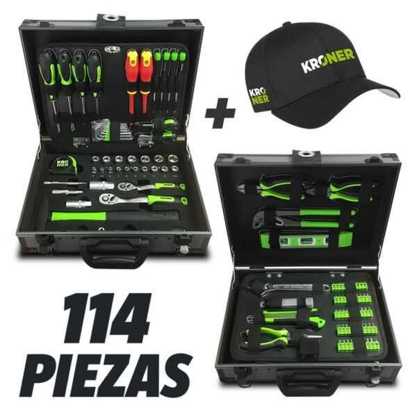Producto - H61 Juego Herramientas Maletín Aluminio 114 Piezas Premium